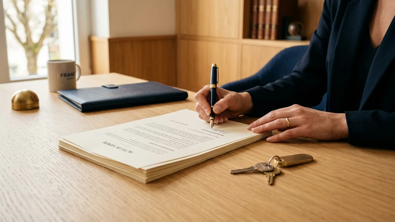Signature des actes notariés pour l'achat d'un logement neuf
