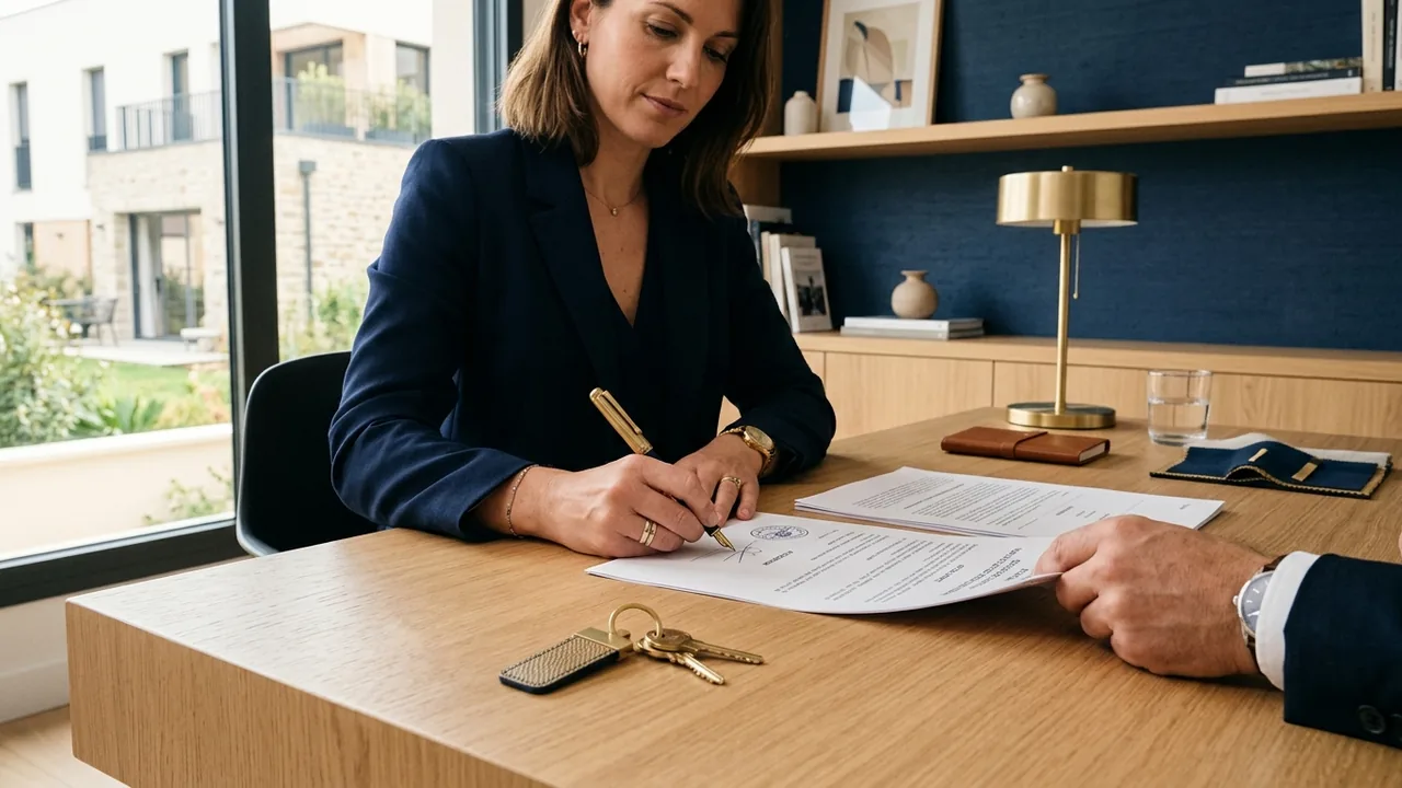 Signature des actes notariés pour l'achat d'un logement neuf