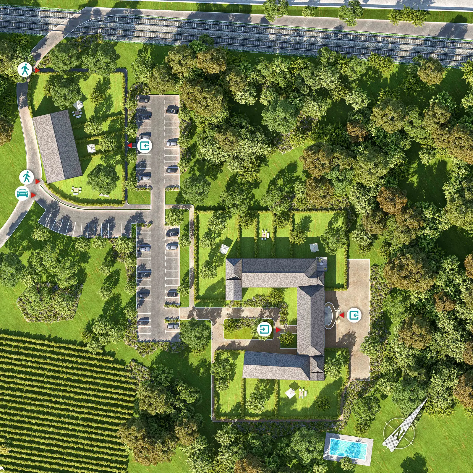 ABBAYE DE BONLIEU DF/PINEL MEL à Sainte-Eulalie — vue du programme neuf