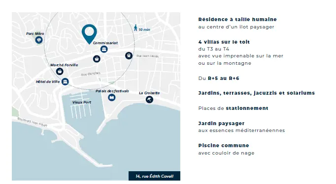 CANNES - 14 rue Edith Cavell — visuel 4