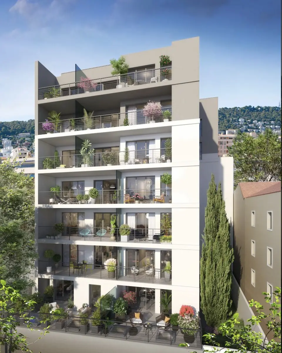 Coté Port à Nice — vue du programme neuf