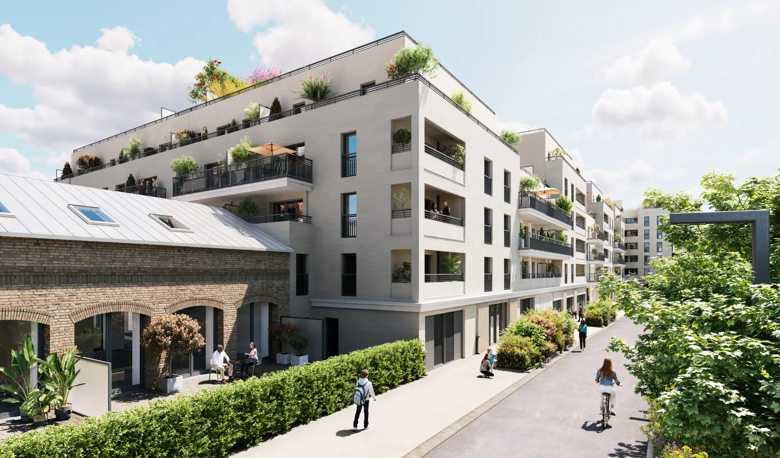 Cour Pivert, development visual in Aubervilliers