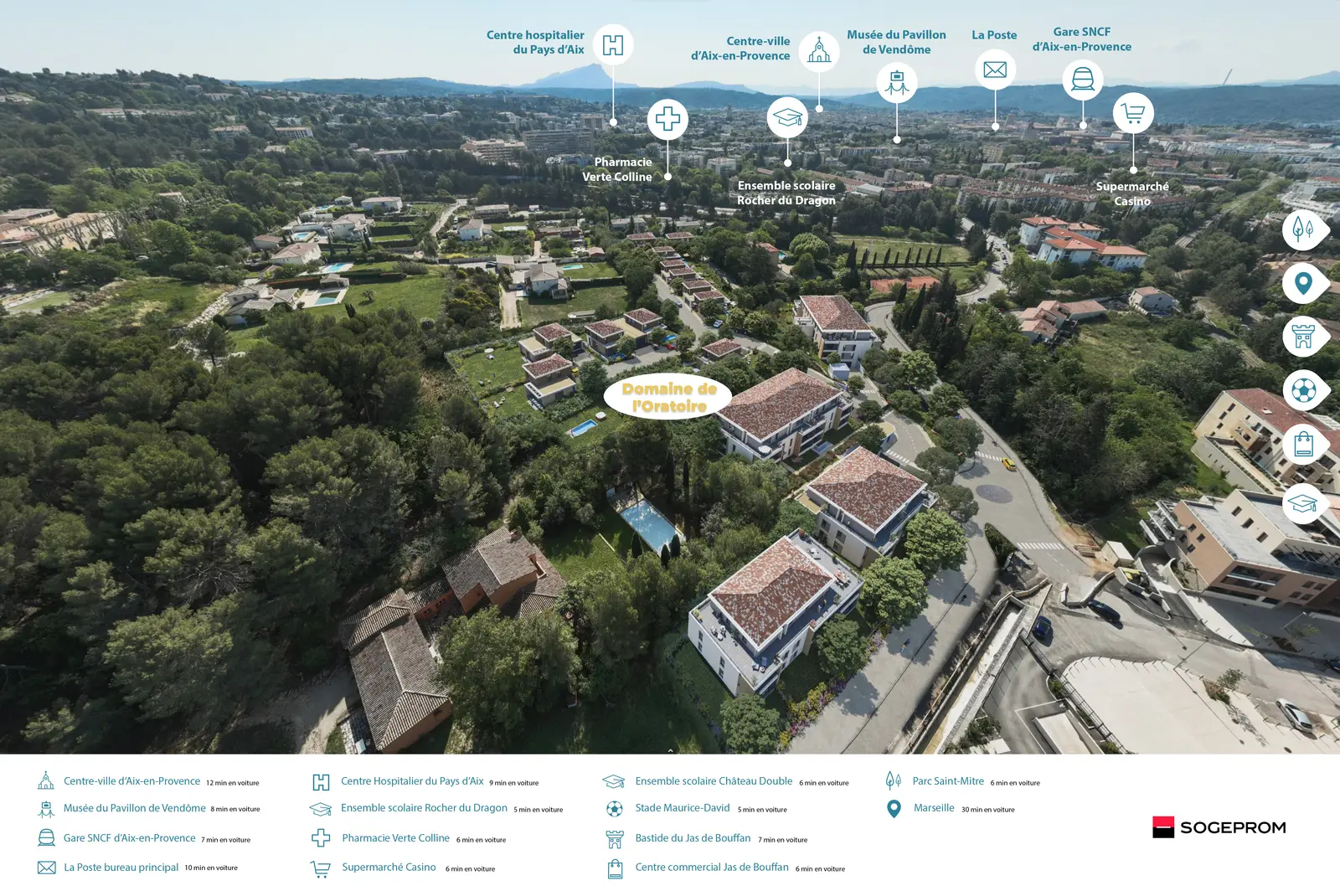 Domaine de l'Oratoire à Aix-en-Provence — vue du programme neuf