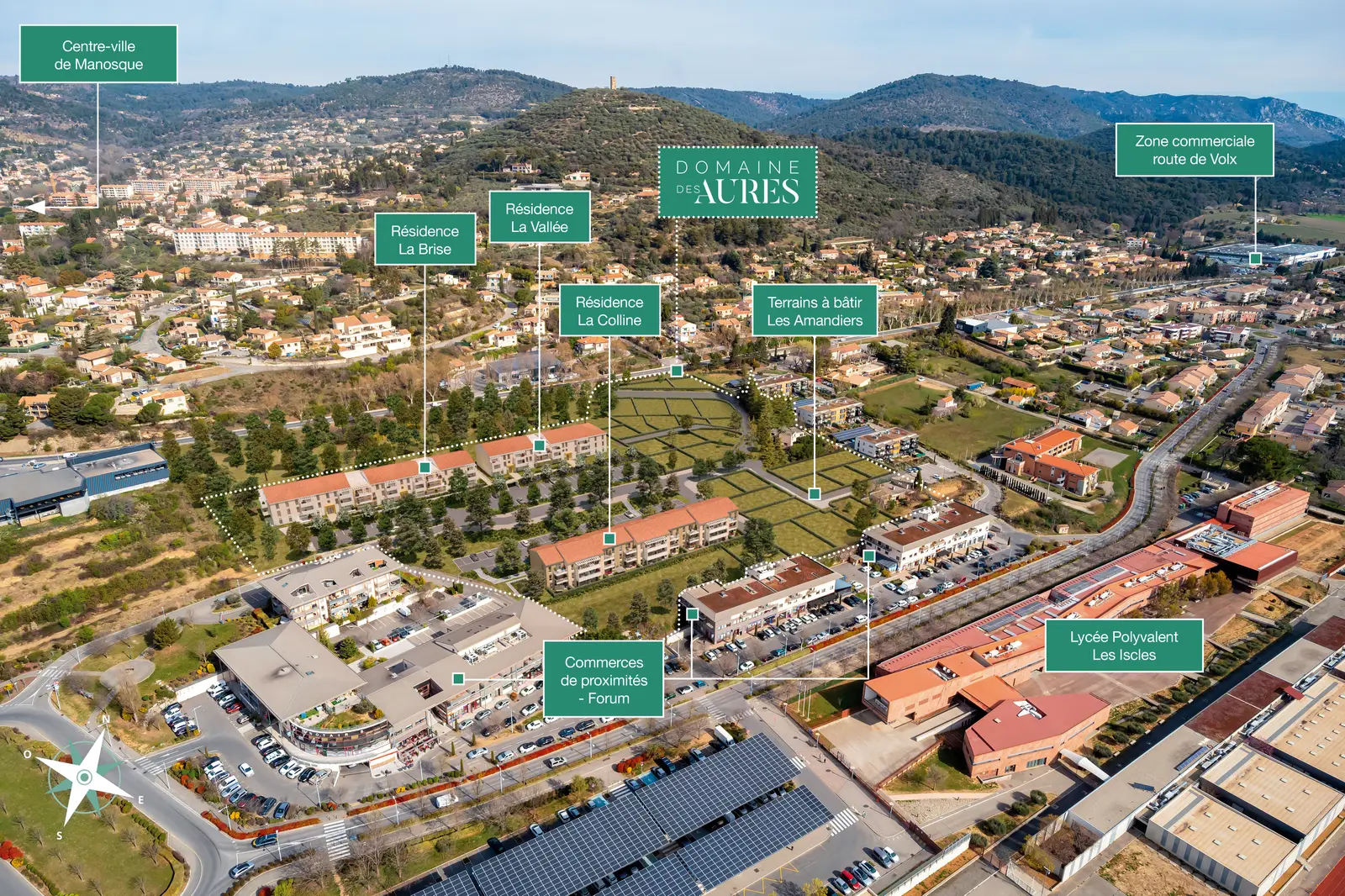 Domaine des Aures "La Brise" à Manosque — vue du programme neuf