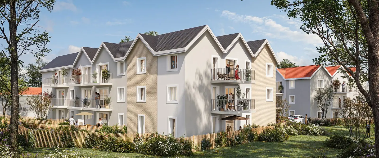 DOMAINE DES CHARMILLES à Monts — vue du programme neuf