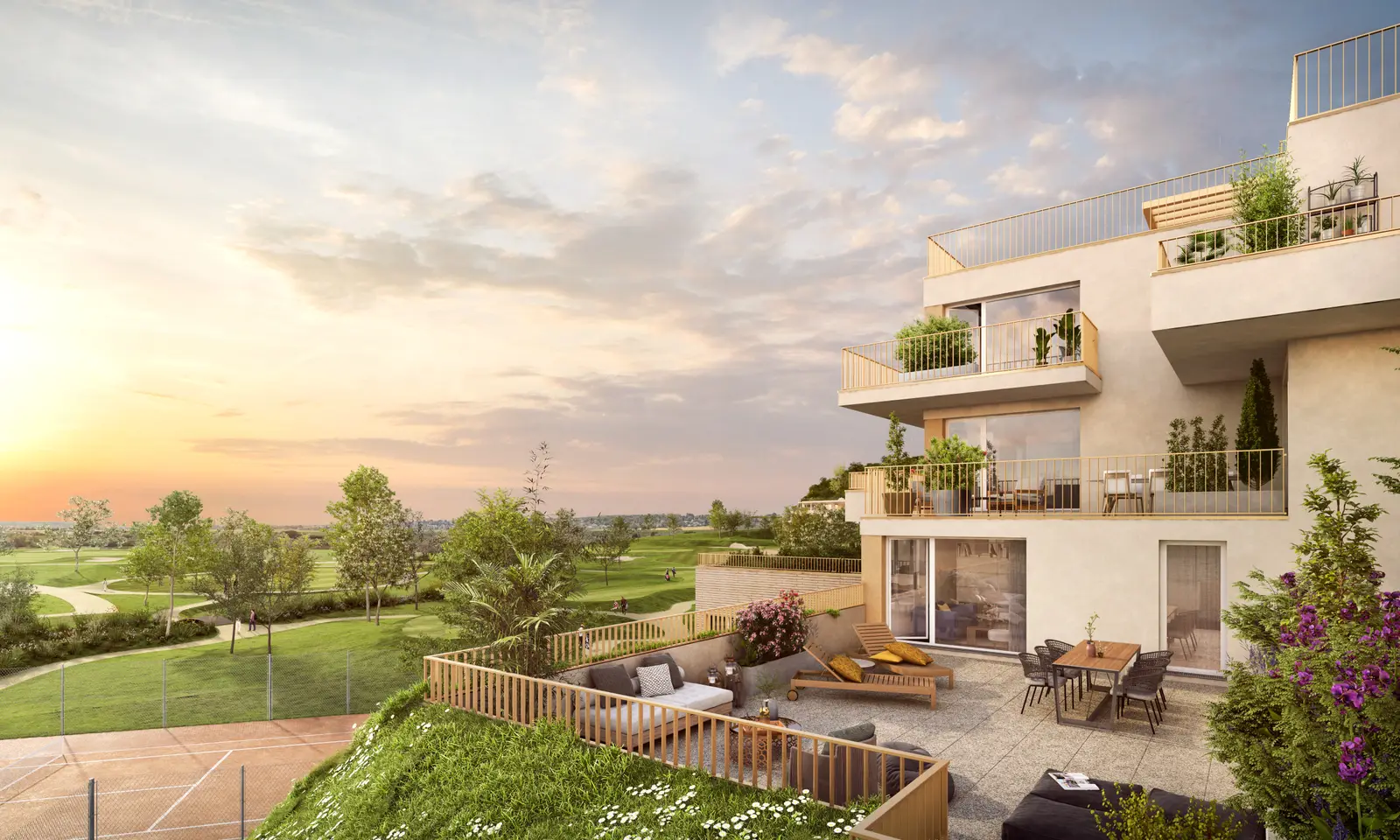 Emin & Sens à Thiverval-Grignon — vue du programme neuf