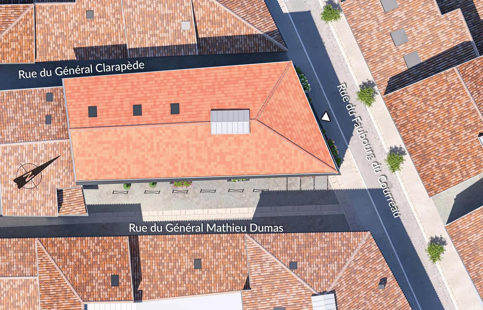FAUBOURG DU COURREAU à Montpellier — vue du programme neuf
