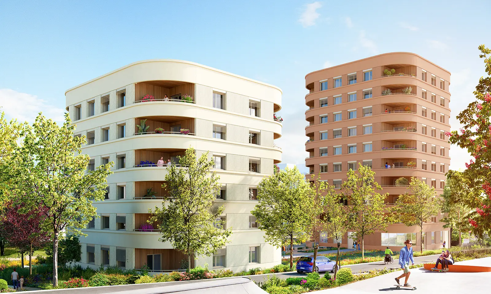 H tower à Rillieux-la-Pape — vue du programme neuf