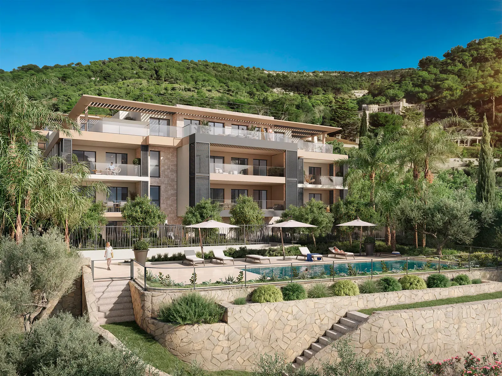 La Baie des Saphirs, development visual in Èze