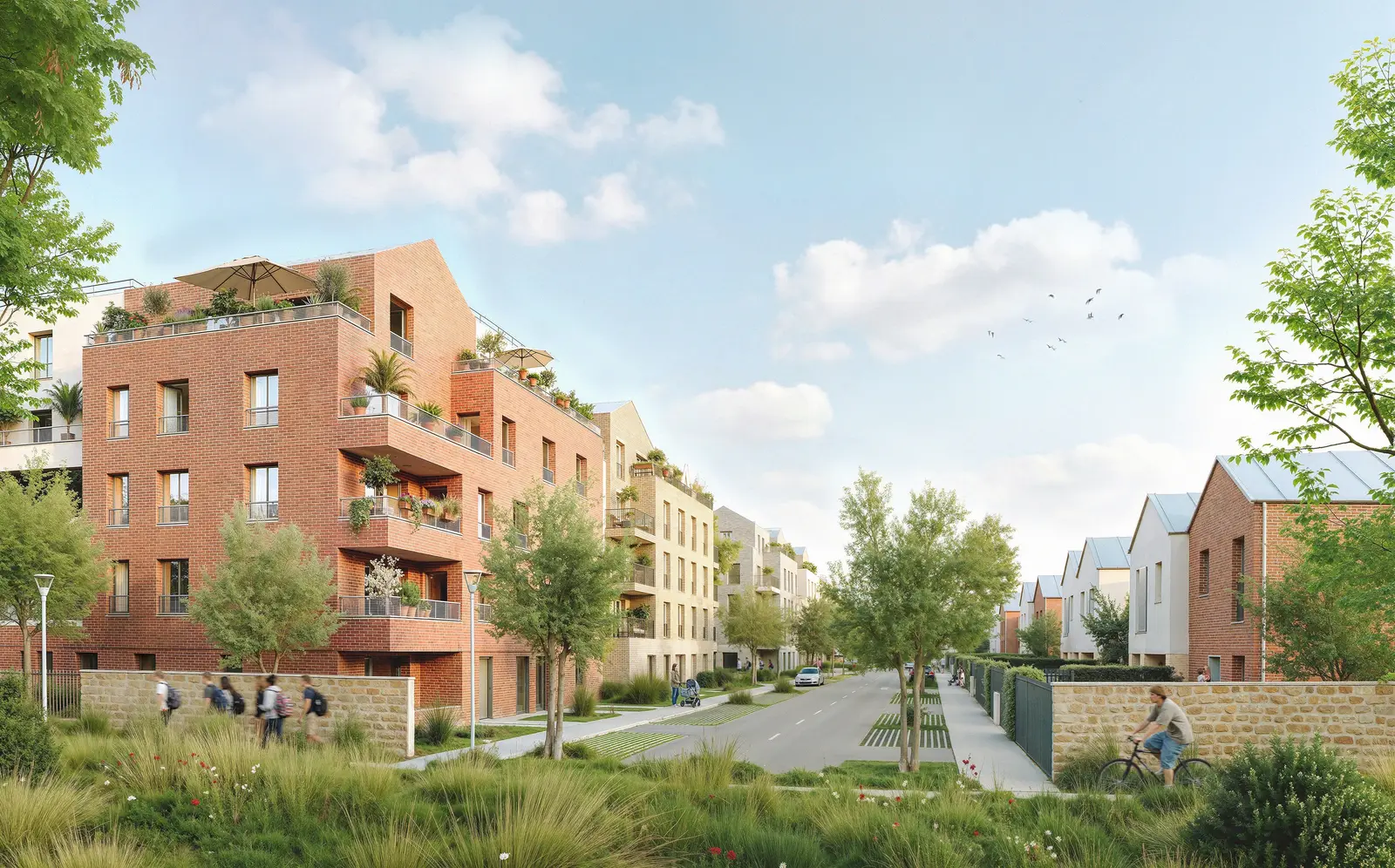 Le Clos d'Arthelie, beeld van het programma te Combs-la-Ville