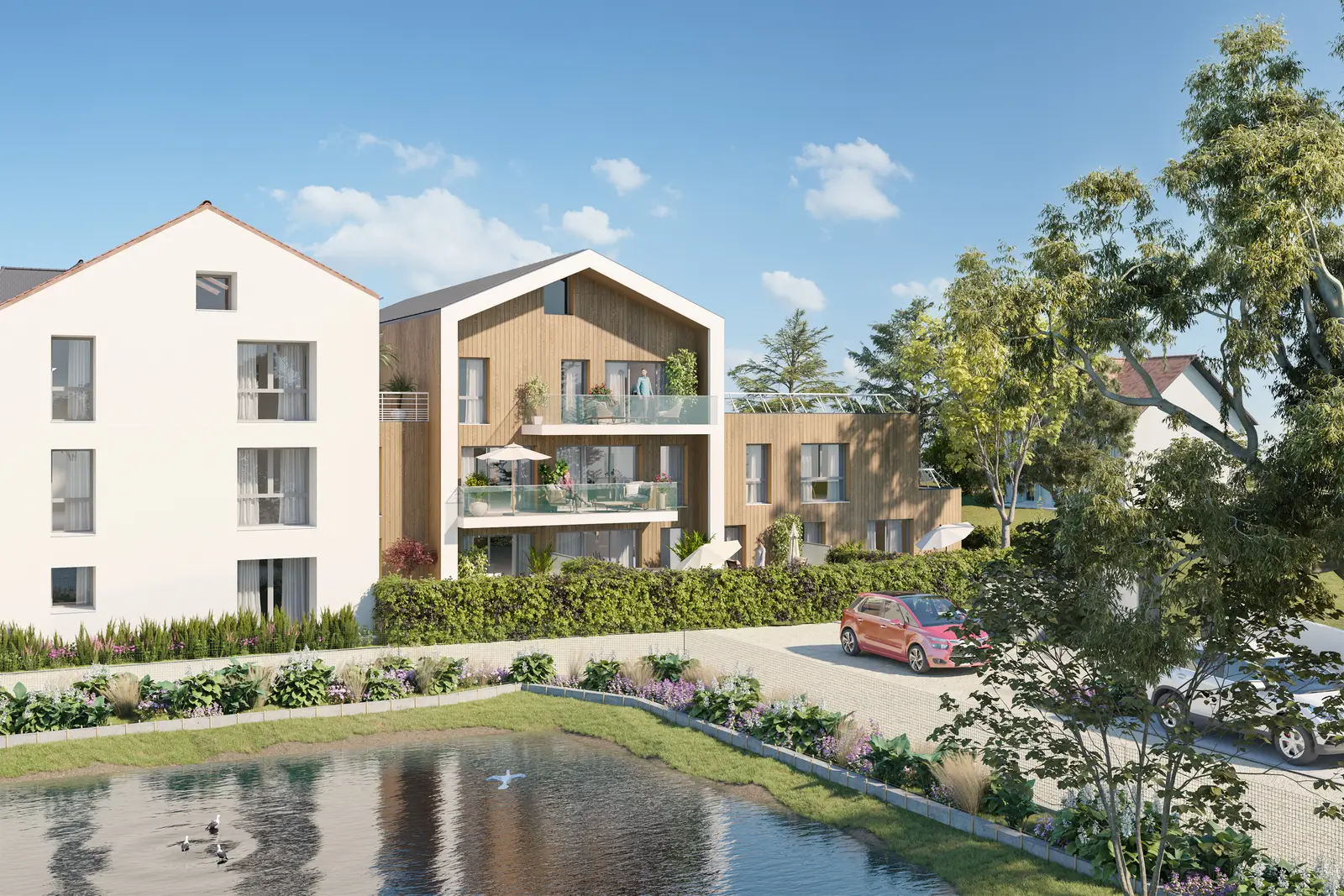 Le Domaine de L'Aparthé à Châteaufort — vue du programme neuf