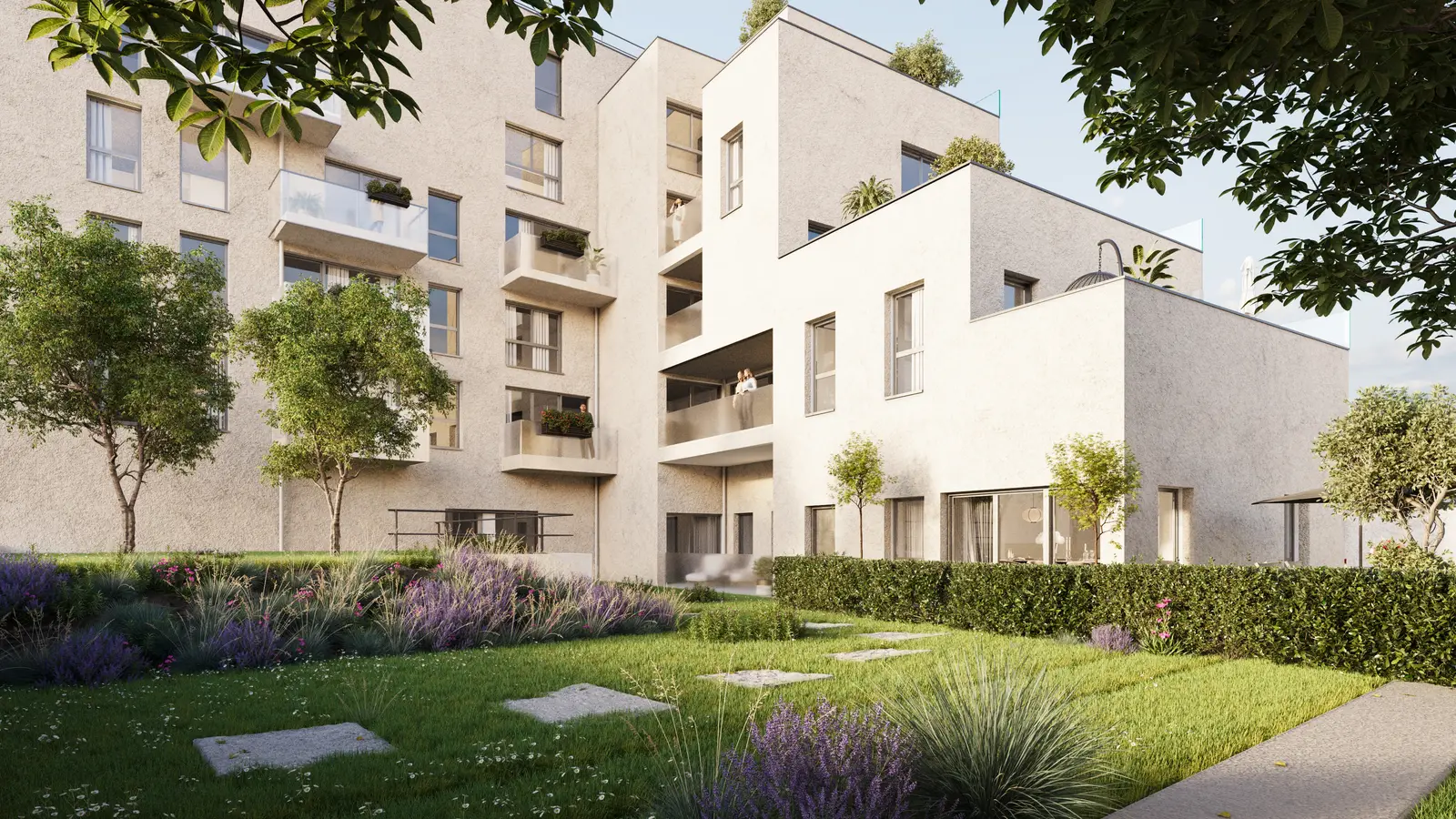 Le Jardin d'Hélène à Aubervilliers — vue du programme neuf