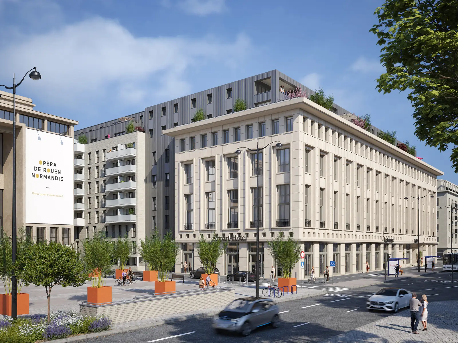 Le Palais des Consuls à Rouen — vue du programme neuf