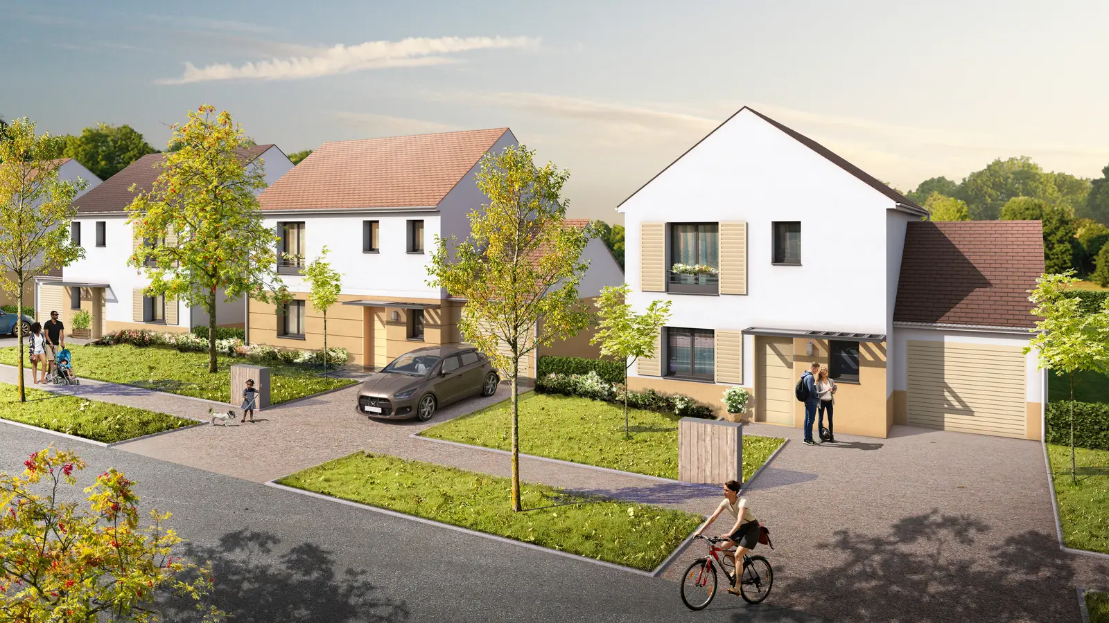 LE PARC DES MOISSONS à Bréval — vue du programme neuf
