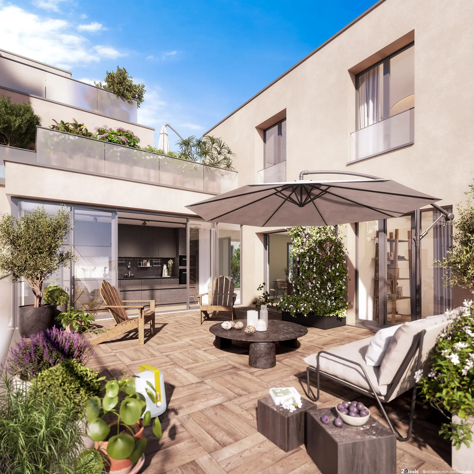 LES JARDINS DE GALLERON à Paris — vue du programme neuf
