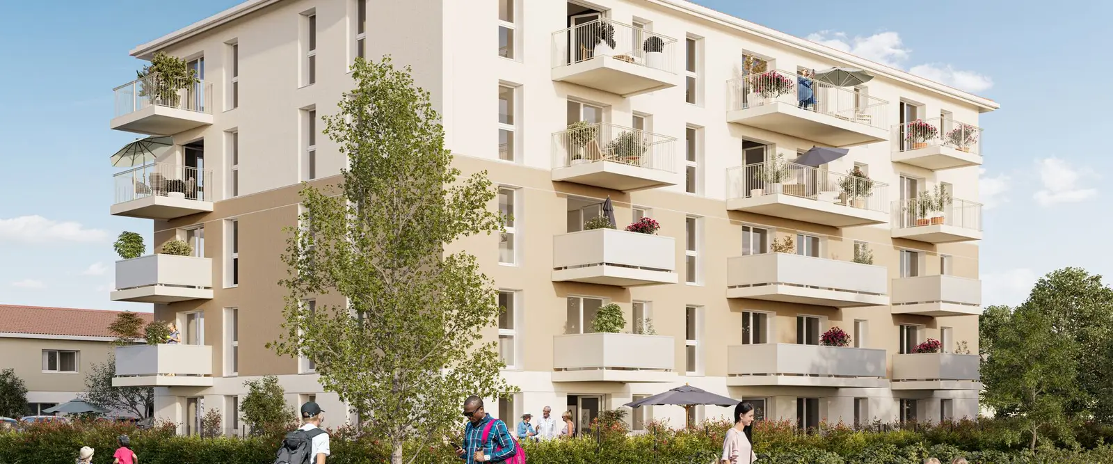 LES JARDINS DE L’ISLE à Coulounieix-Chamiers — vue du programme neuf