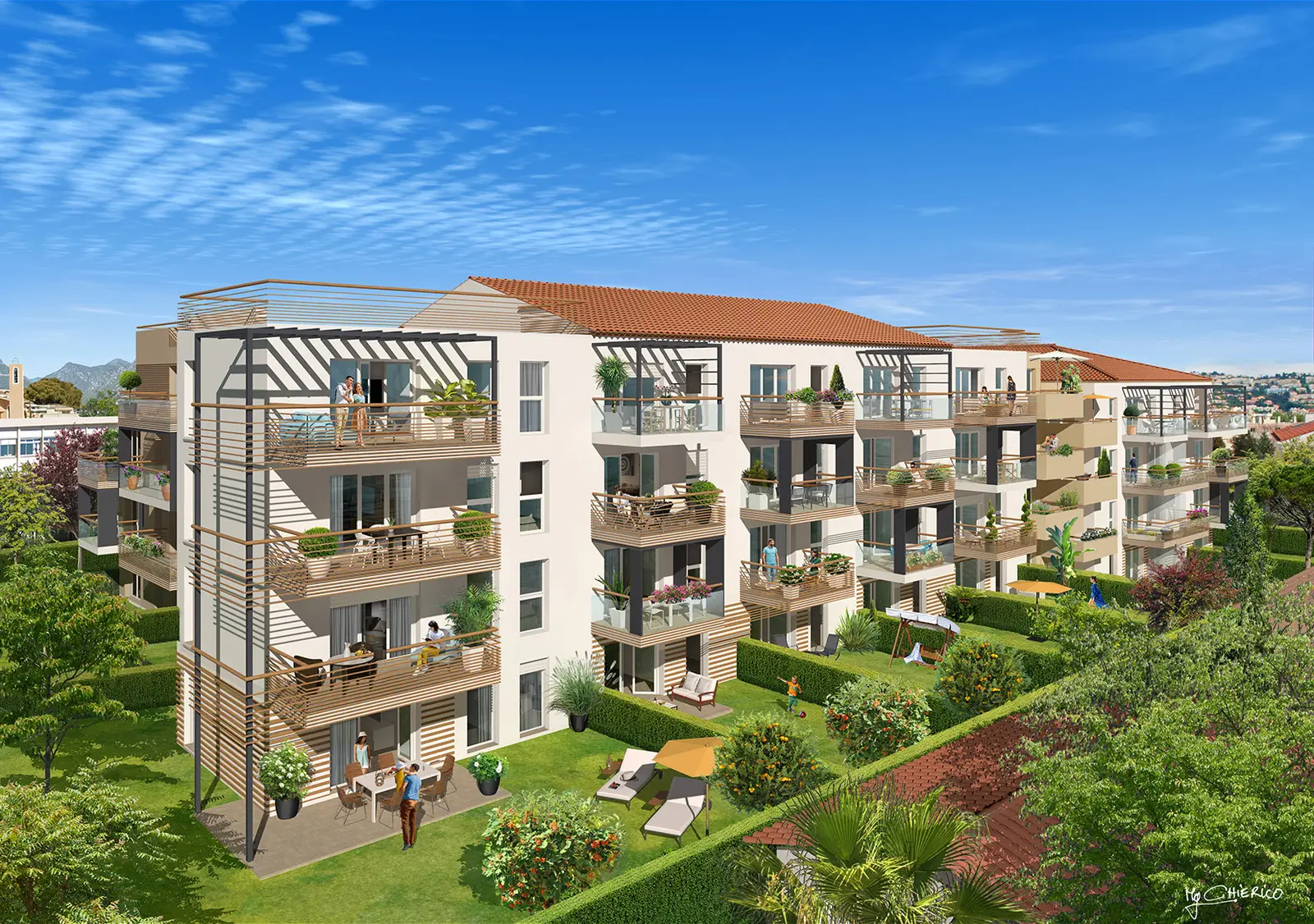Les Jardins de Michelis, development visual in Saint-Laurent-du-Var