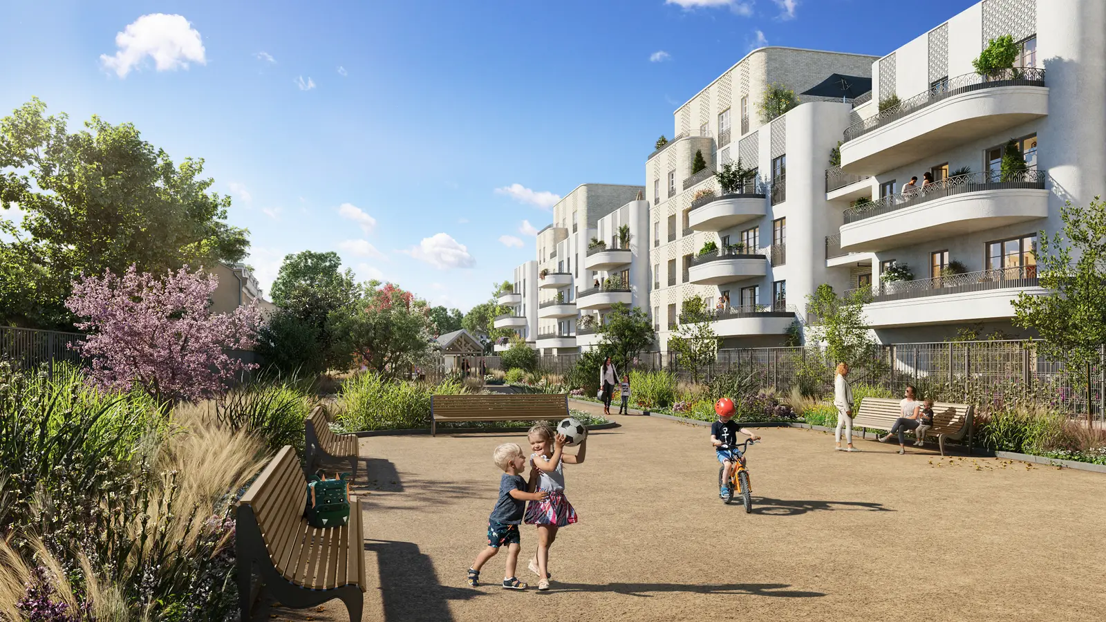 Les Jardins de Neil à Bezons — vue du programme neuf