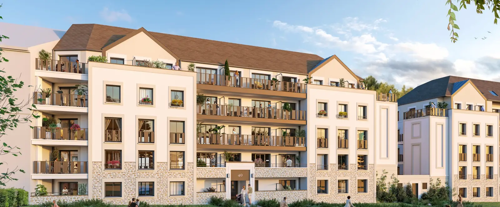 LES MEULIÈRES DE LA TOUR à Montlhéry — vue du programme neuf