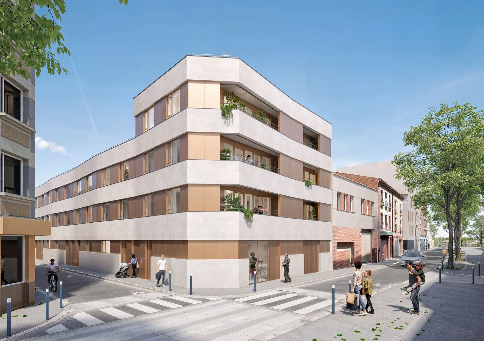 Les Rives du canal à Aubervilliers — vue du programme neuf