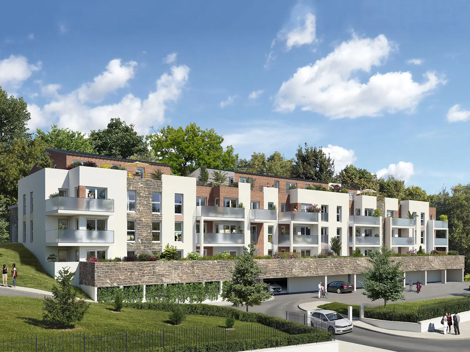 Les Terrasses du Chateau à Le Mesnil-le-Roi — vue du programme neuf