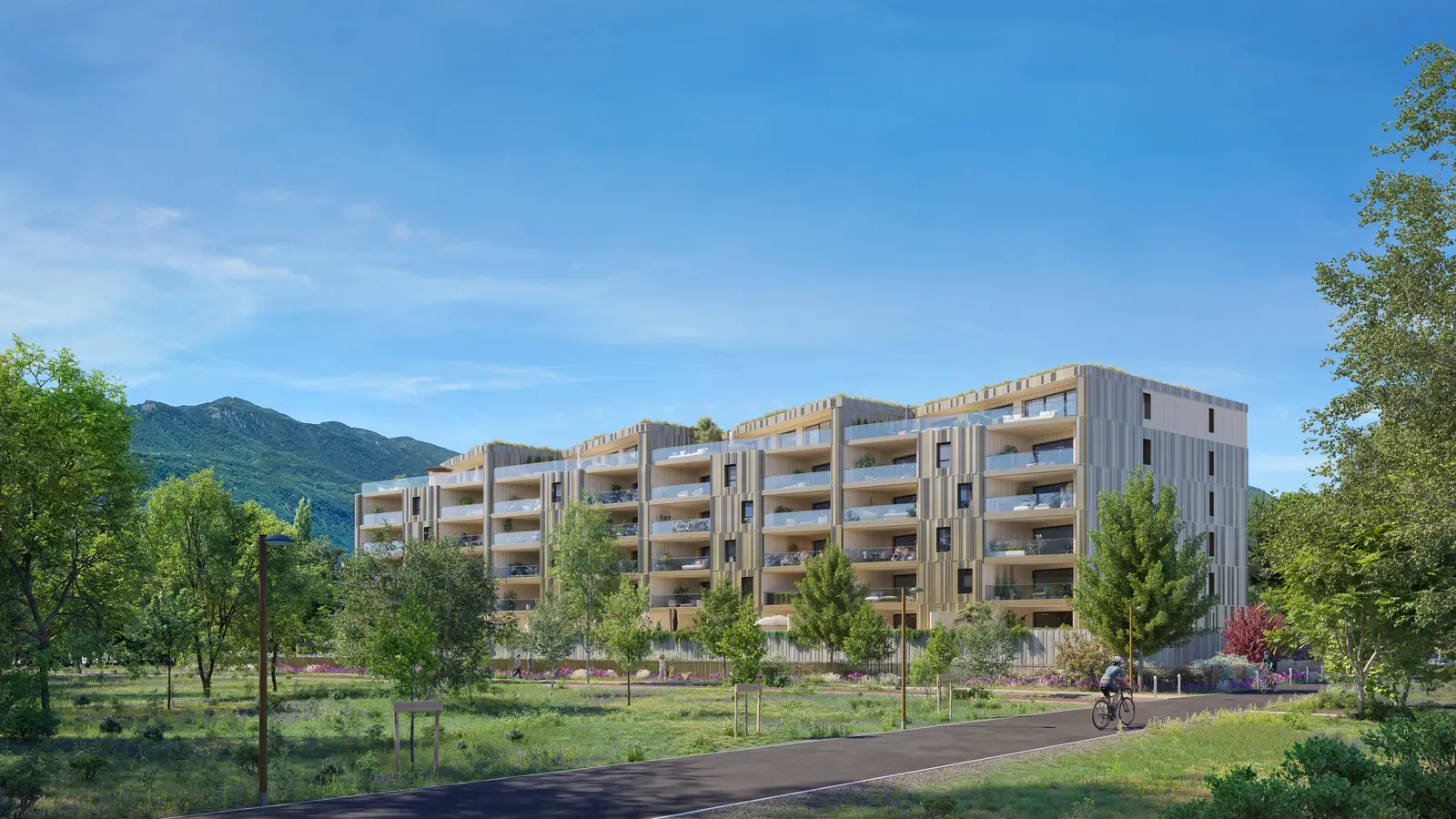 Les Terrasses du Port, beeld van het programma te Aix-les-Bains