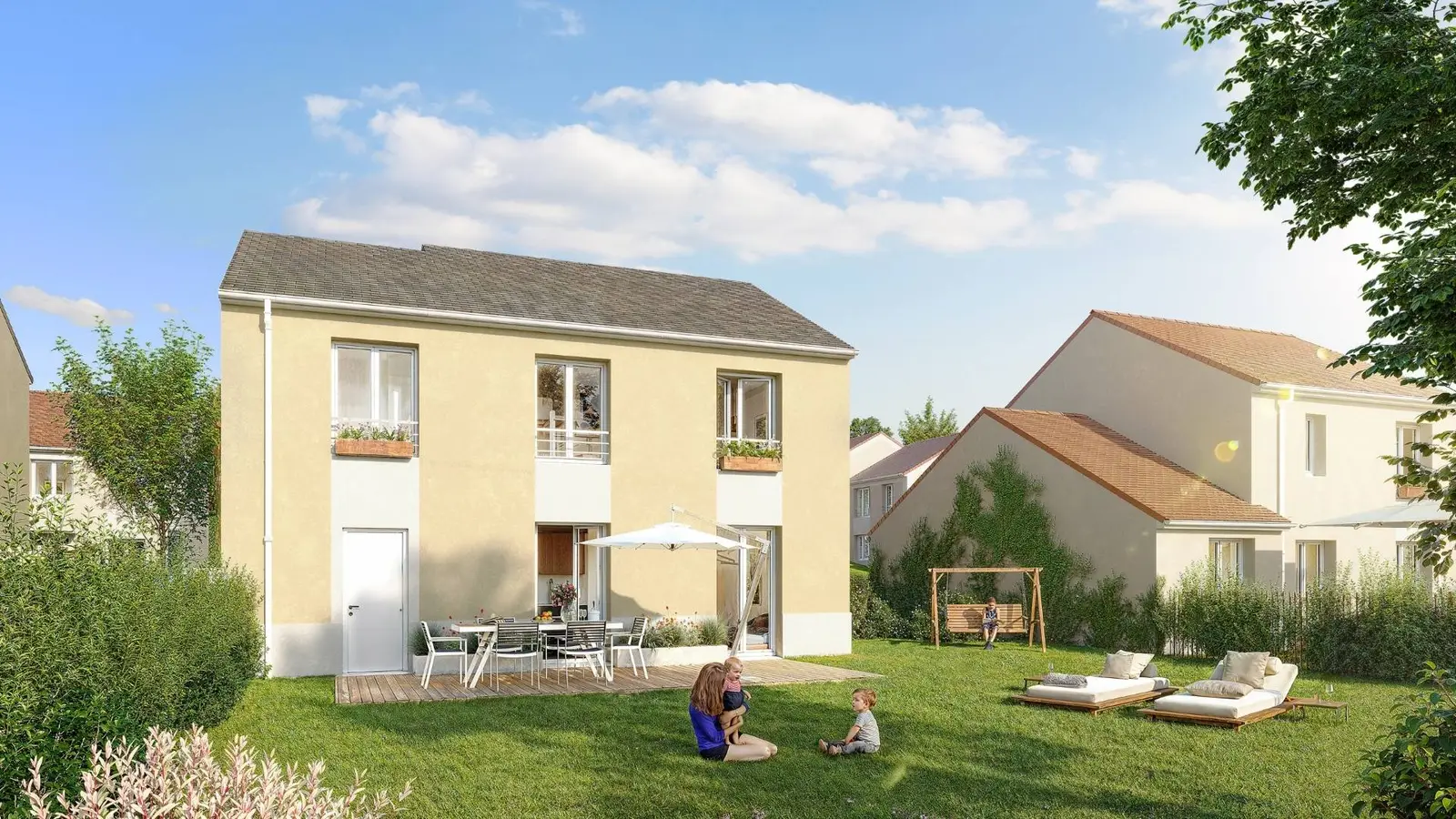 Les Villas Aolini à Ollainville — vue du programme neuf