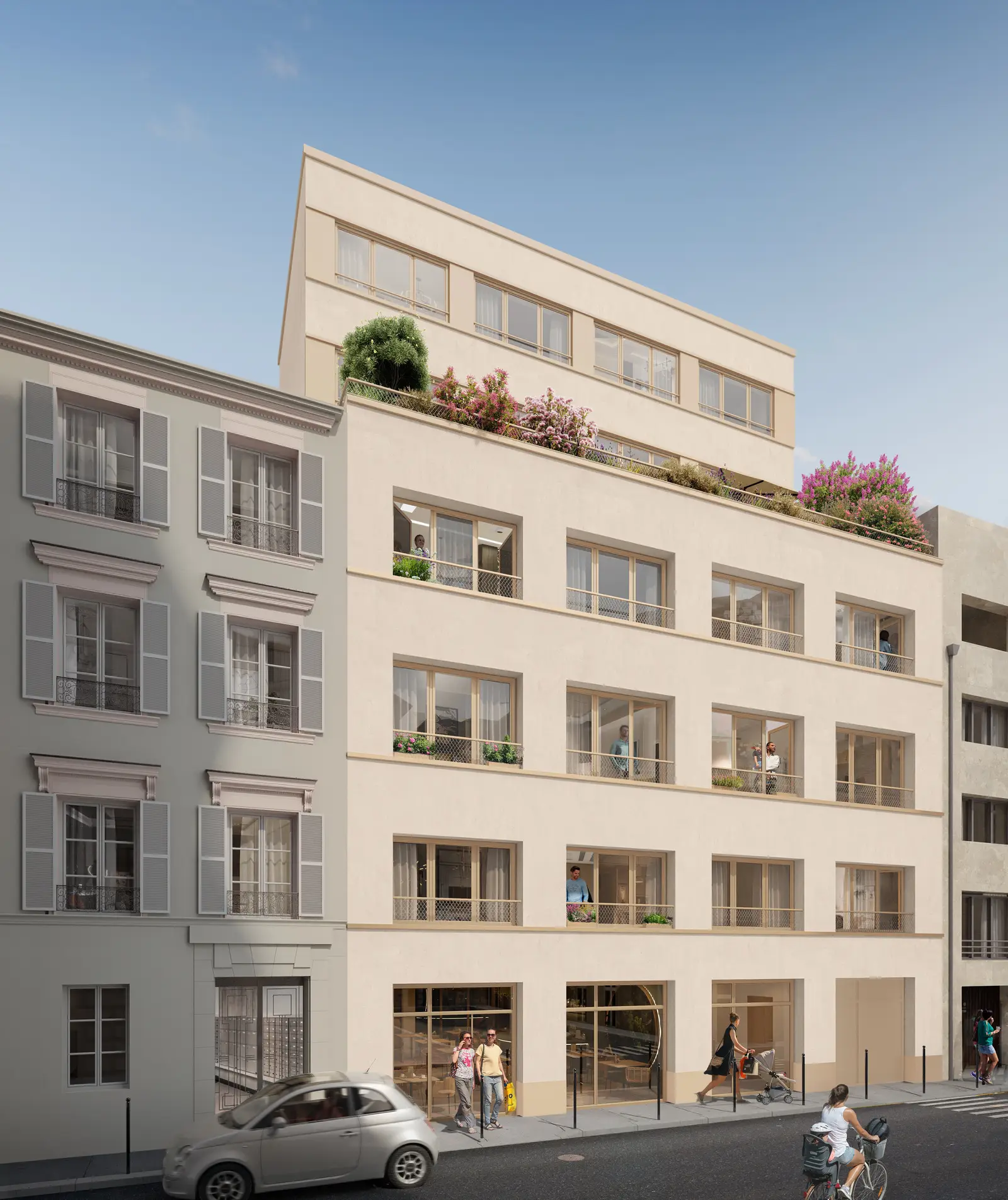 Patio Villiers à Paris — vue du programme neuf