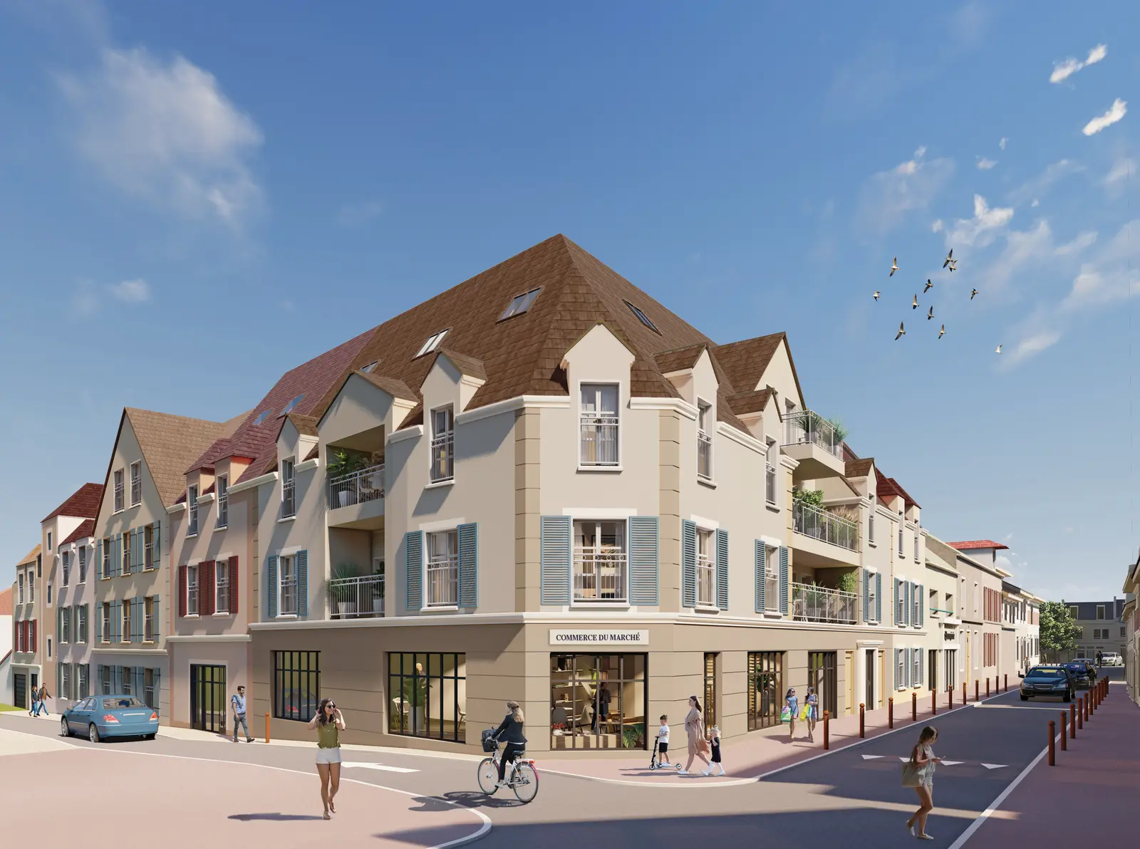 Place du Marche, beeld van het programma te Arpajon