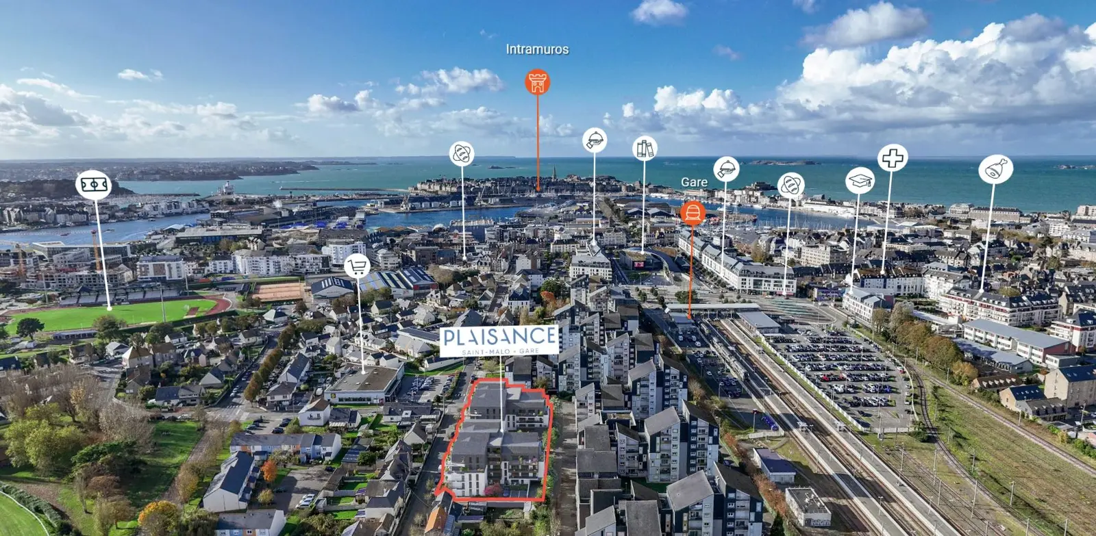PLAISANCE à Saint-Malo — vue du programme neuf