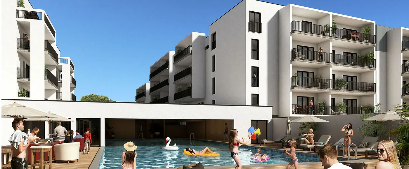 RT L'Orée du Parc (2) à Royan — vue du programme neuf