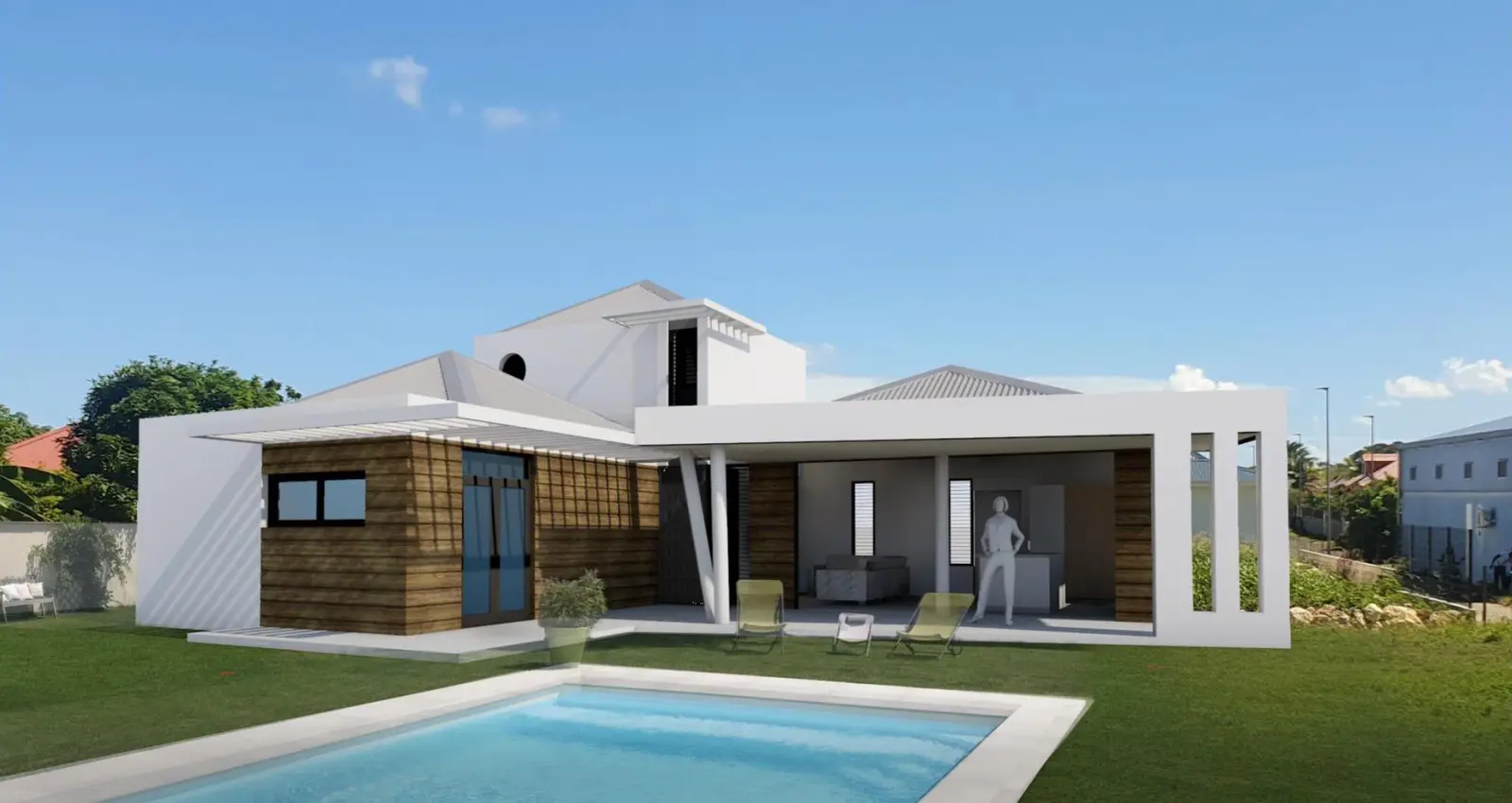 VILLA KASSAV à Port-Louis — vue du programme neuf